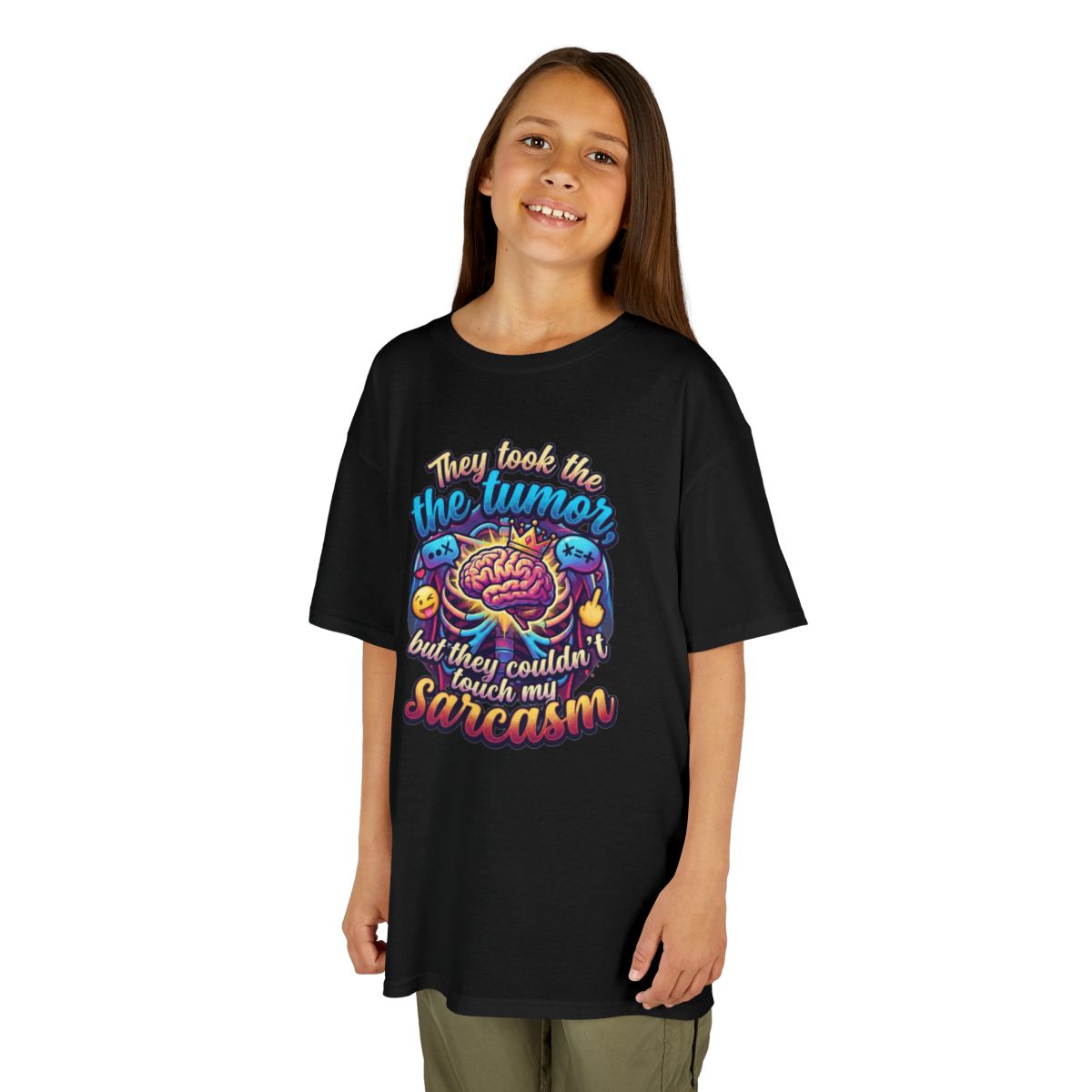 Color: Black | Took the Tumor But Not My Saracasm Kids Tee