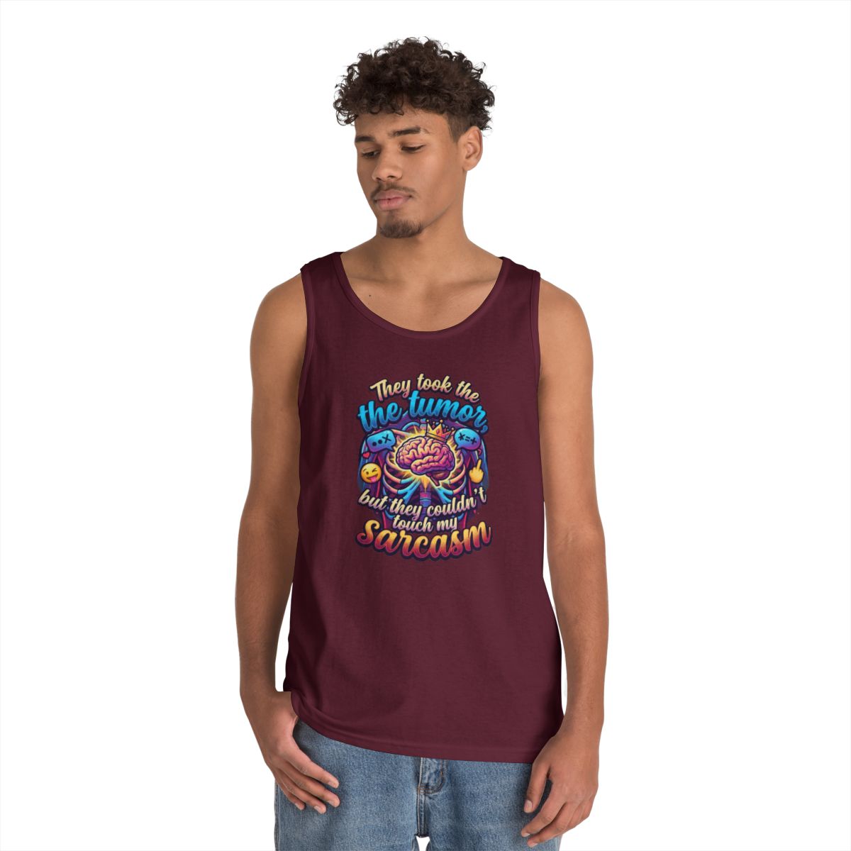Color: Maroon | Took the Tumor But Not My Saracasm Tank Top