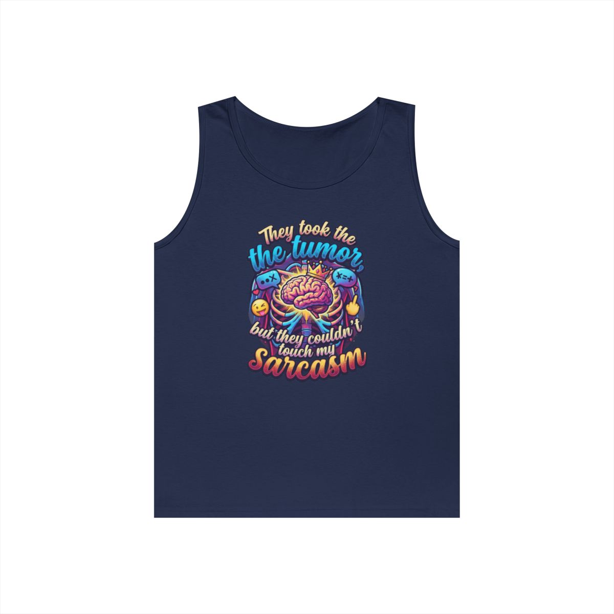 Color: Navy | Took the Tumor But Not My Saracasm Tank Top