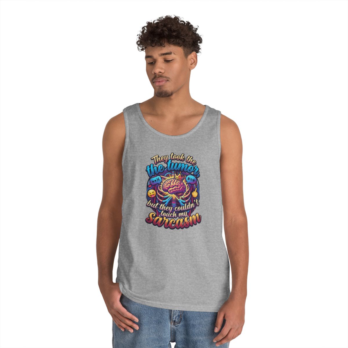 Color: Sport Grey | Took the Tumor But Not My Saracasm Tank Top
