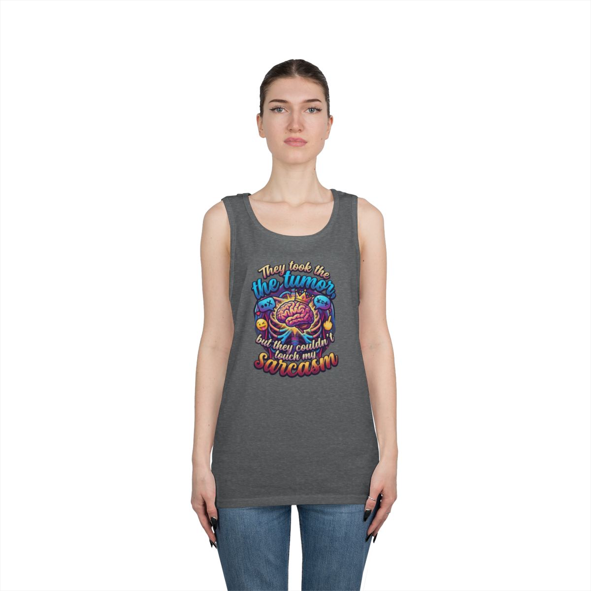 Color: Graphite Heather | Took the Tumor But Not My Saracasm Tank Top