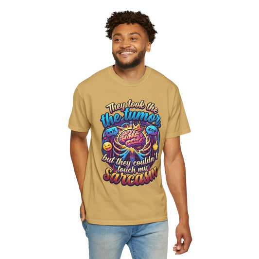 Color: Mustard | Took the Tumor But Not My Saracasm Unisex Garment-Dyed Tee
