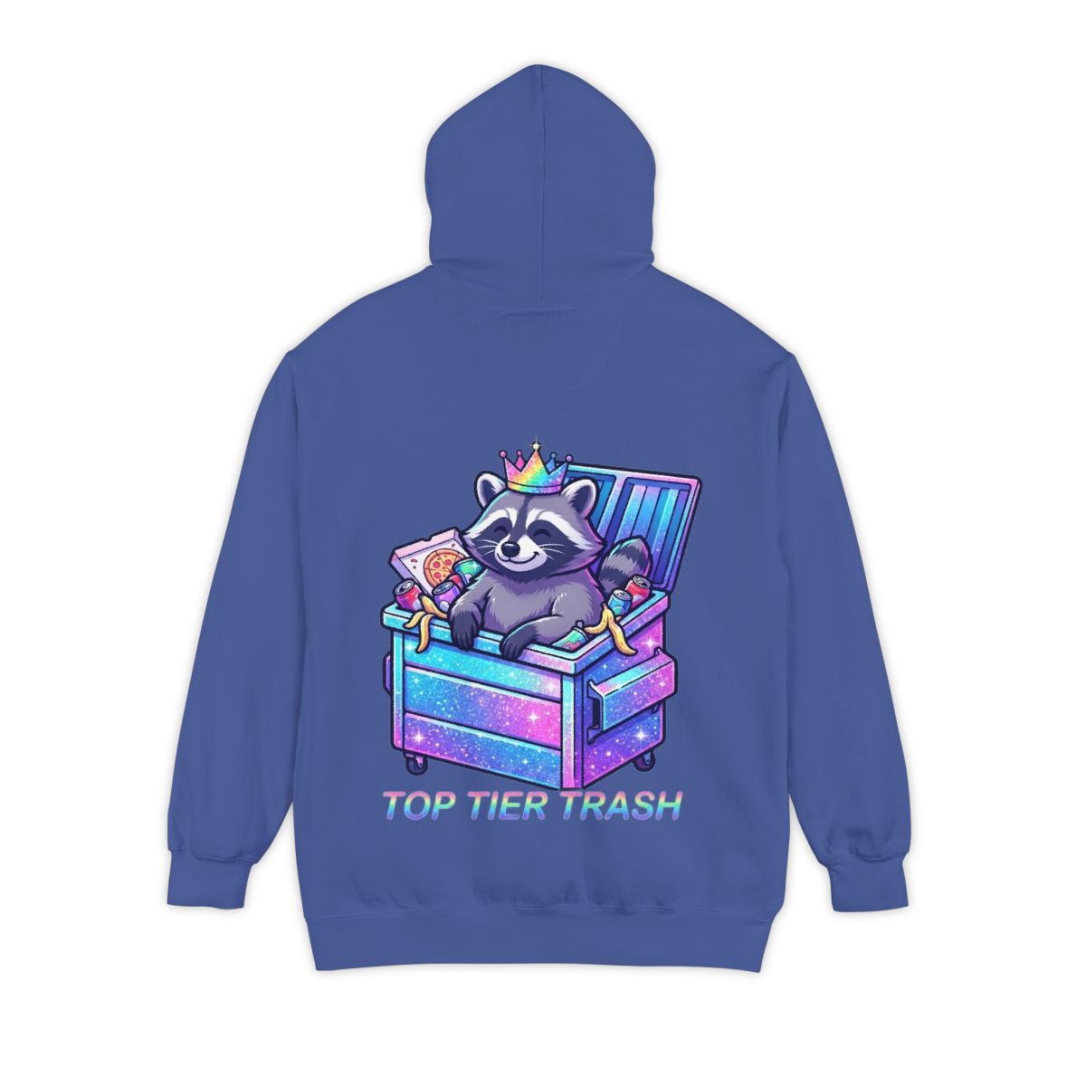 Color: Flo Blue | Top Tier Trash Garment-Dyed Hoodie