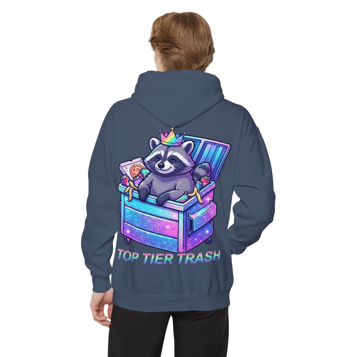 Color: Denim | Top Tier Trash Garment-Dyed Hoodie