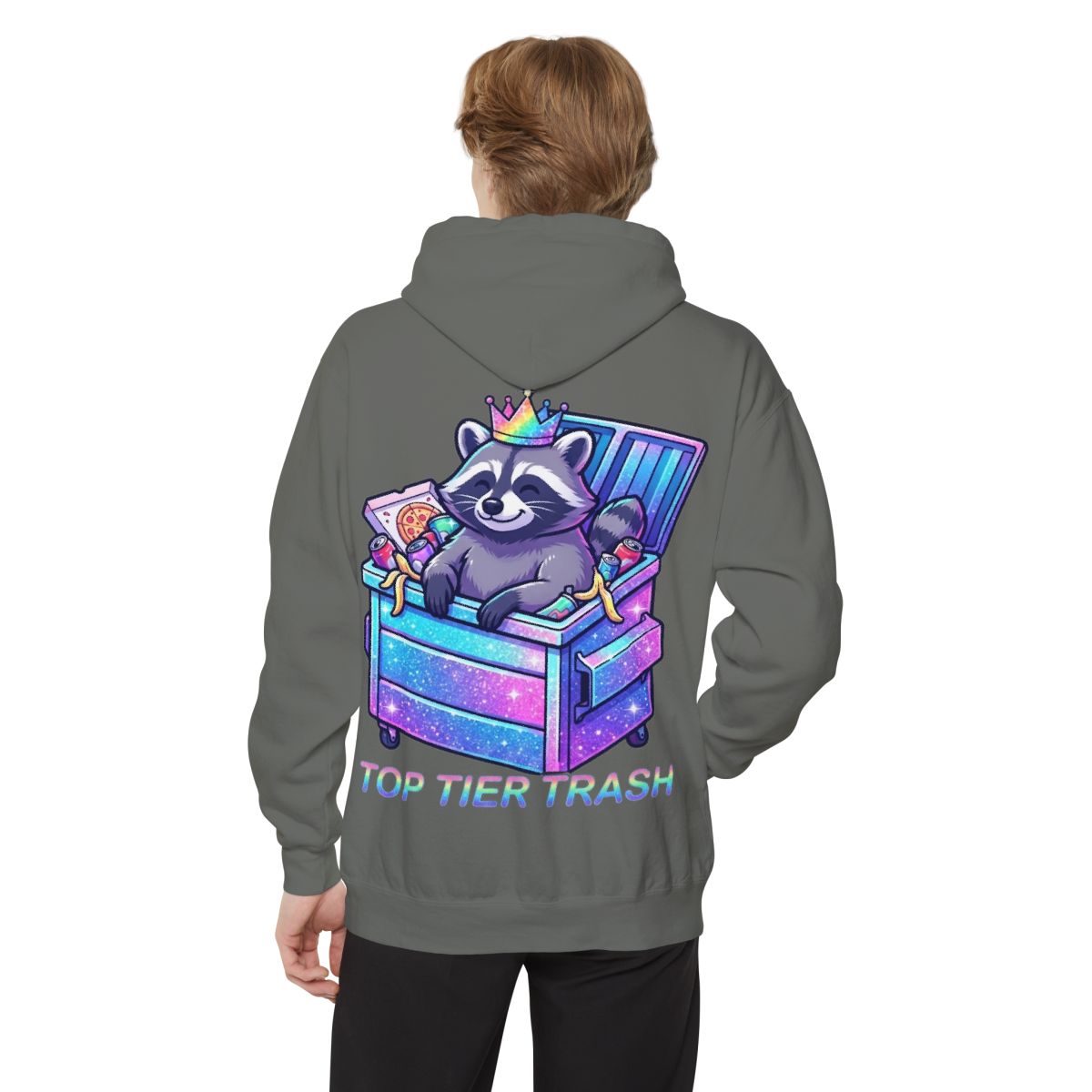 Color: Grey | Top Tier Trash Garment-Dyed Hoodie