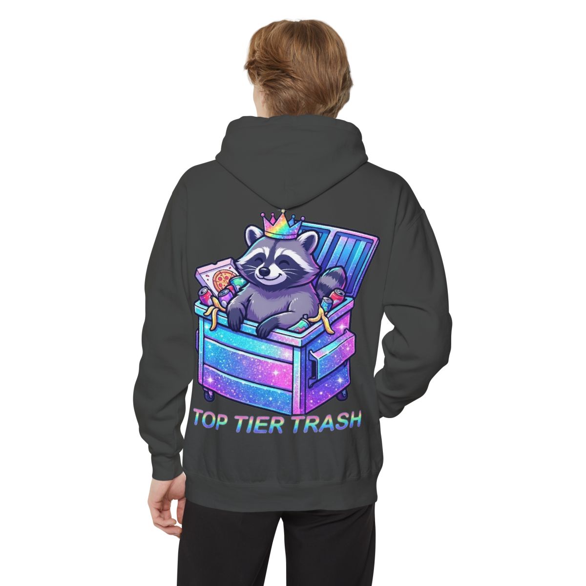 Color: Pepper | Top Tier Trash Garment-Dyed Hoodie