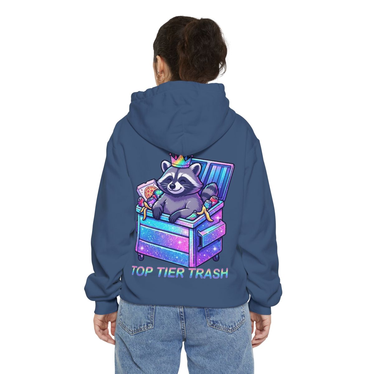 Color: True Navy | Top Tier Trash Garment-Dyed Hoodie