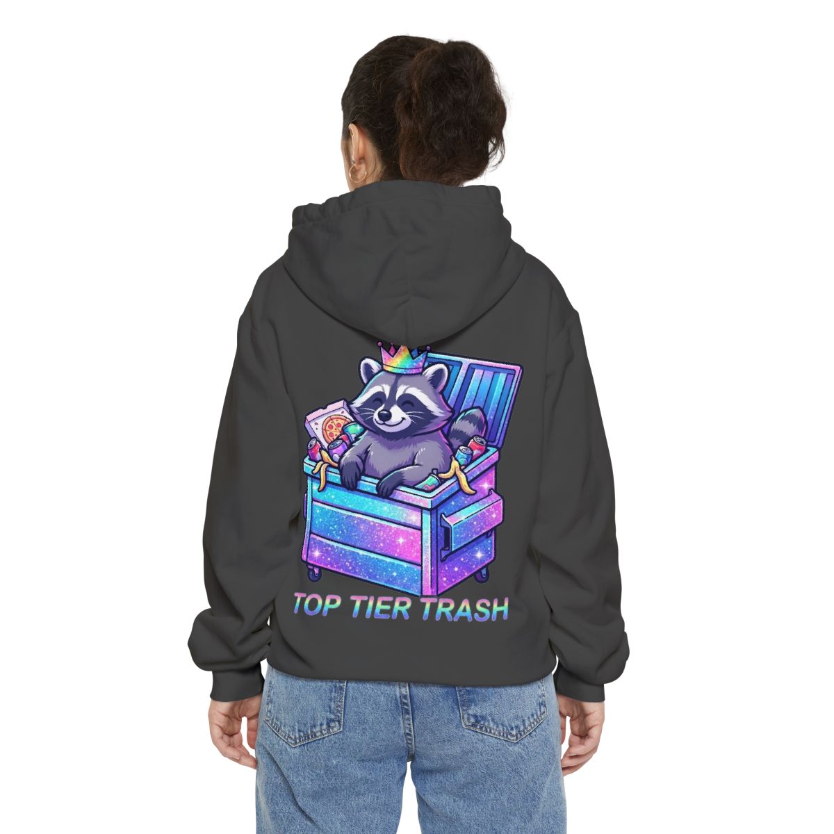 Color: Pepper | Top Tier Trash Garment-Dyed Hoodie
