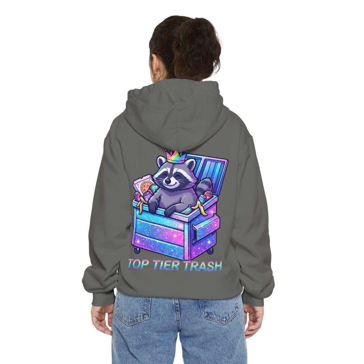 Color: Grey | Top Tier Trash Garment-Dyed Hoodie