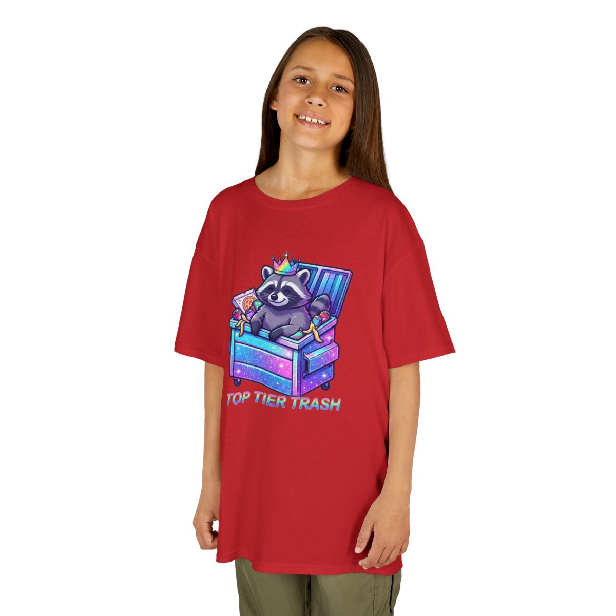 Color: Red | Top Tier Trash Kids Tee