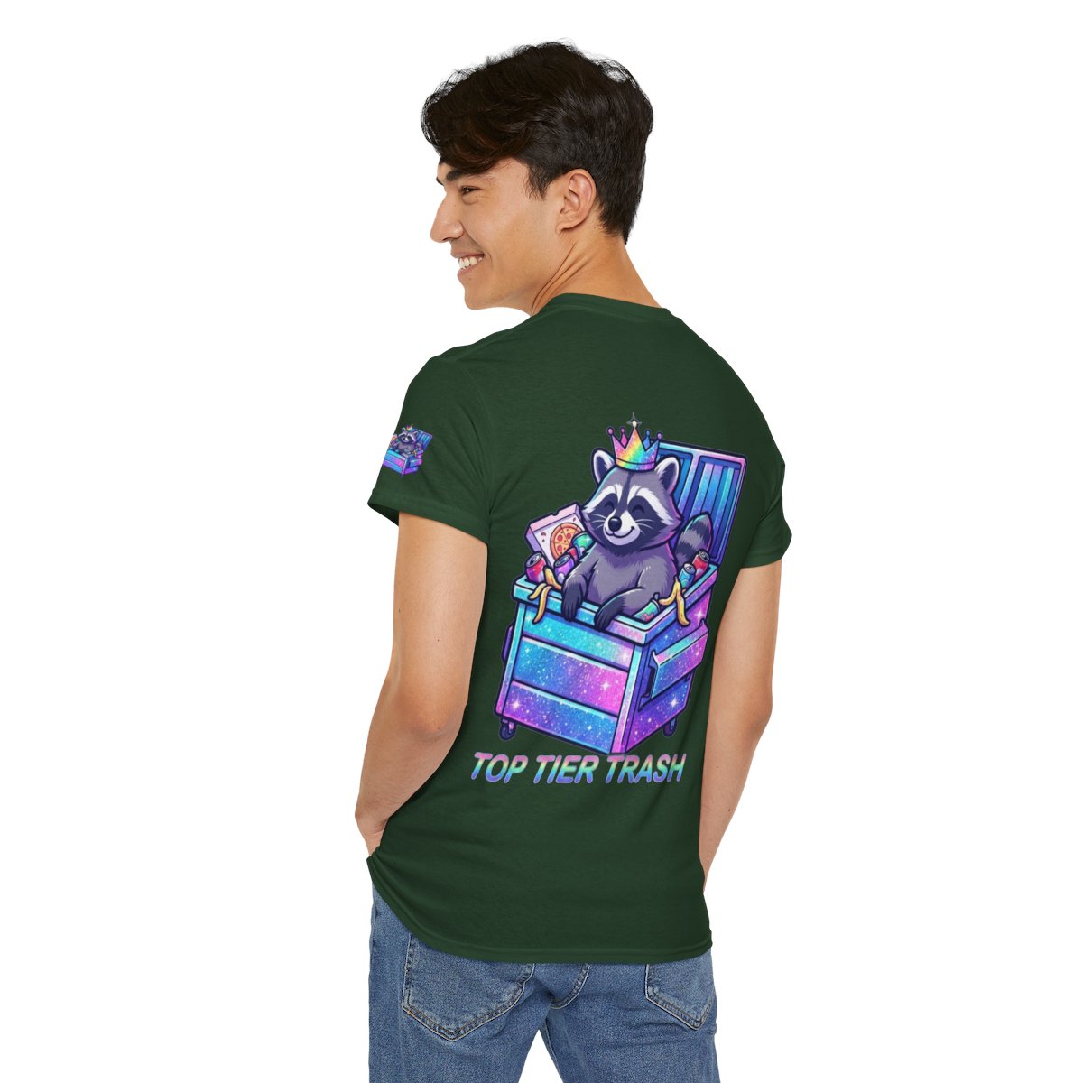 Color: Forest Green | Top Tier Trash Premium Graphic Tee