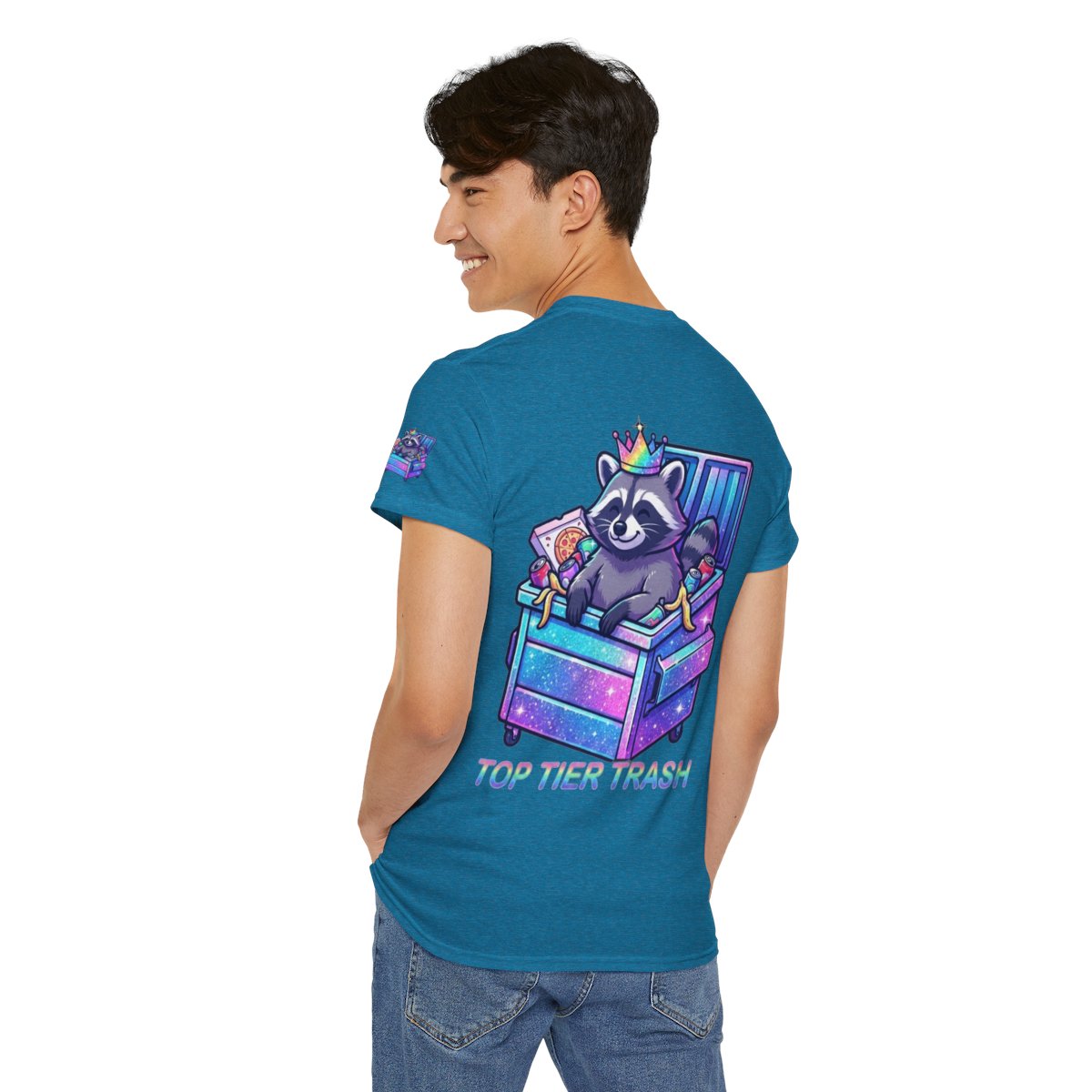 Color: Antique Sapphire | Top Tier Trash Premium Graphic Tee