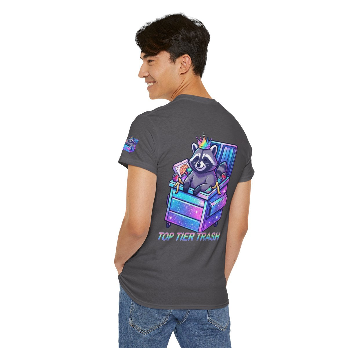 Color: Charcoal | Top Tier Trash Premium Graphic Tee