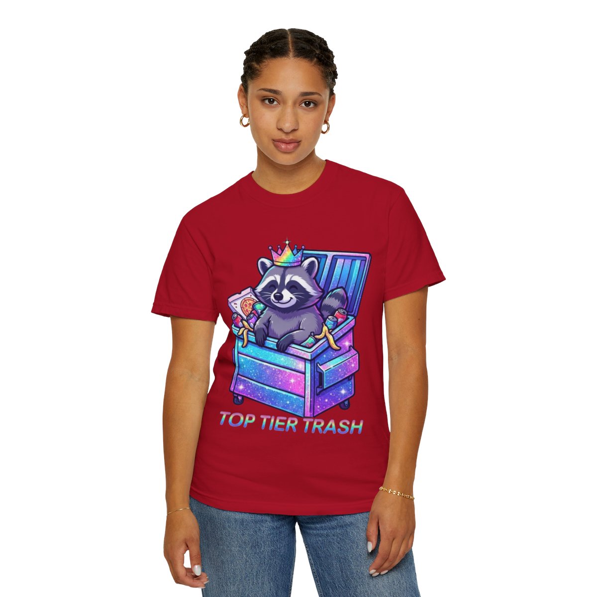 Color: Red | Top Tier Trash Unisex Garment-Dyed Tee