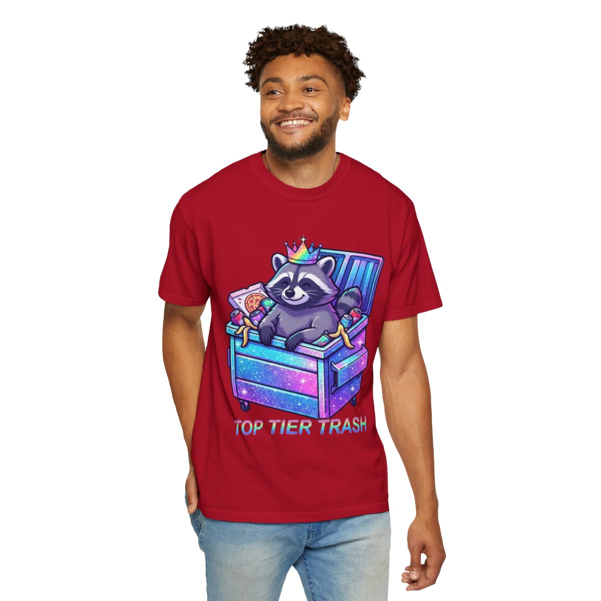Color: Red | Top Tier Trash Unisex Garment-Dyed Tee