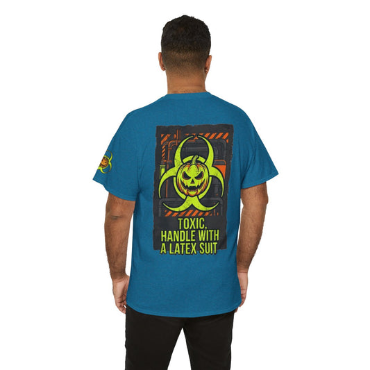 Color: Antique Sapphire | Toxic handle With Latex Premium Graphic Tee