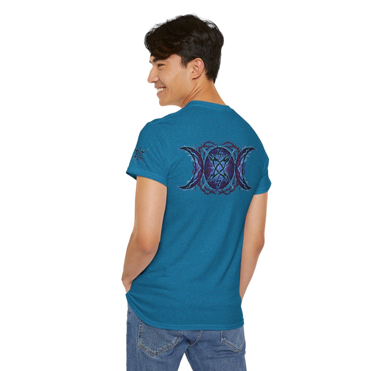 Color: Antique Sapphire | Triple Goddess Tempest Premium Graphic Tee
