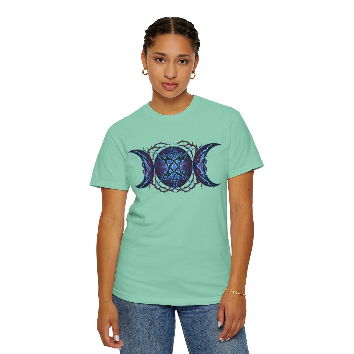 Color: Island Reef | Triple Goddess Tempest Unisex Garment-Dyed Tee