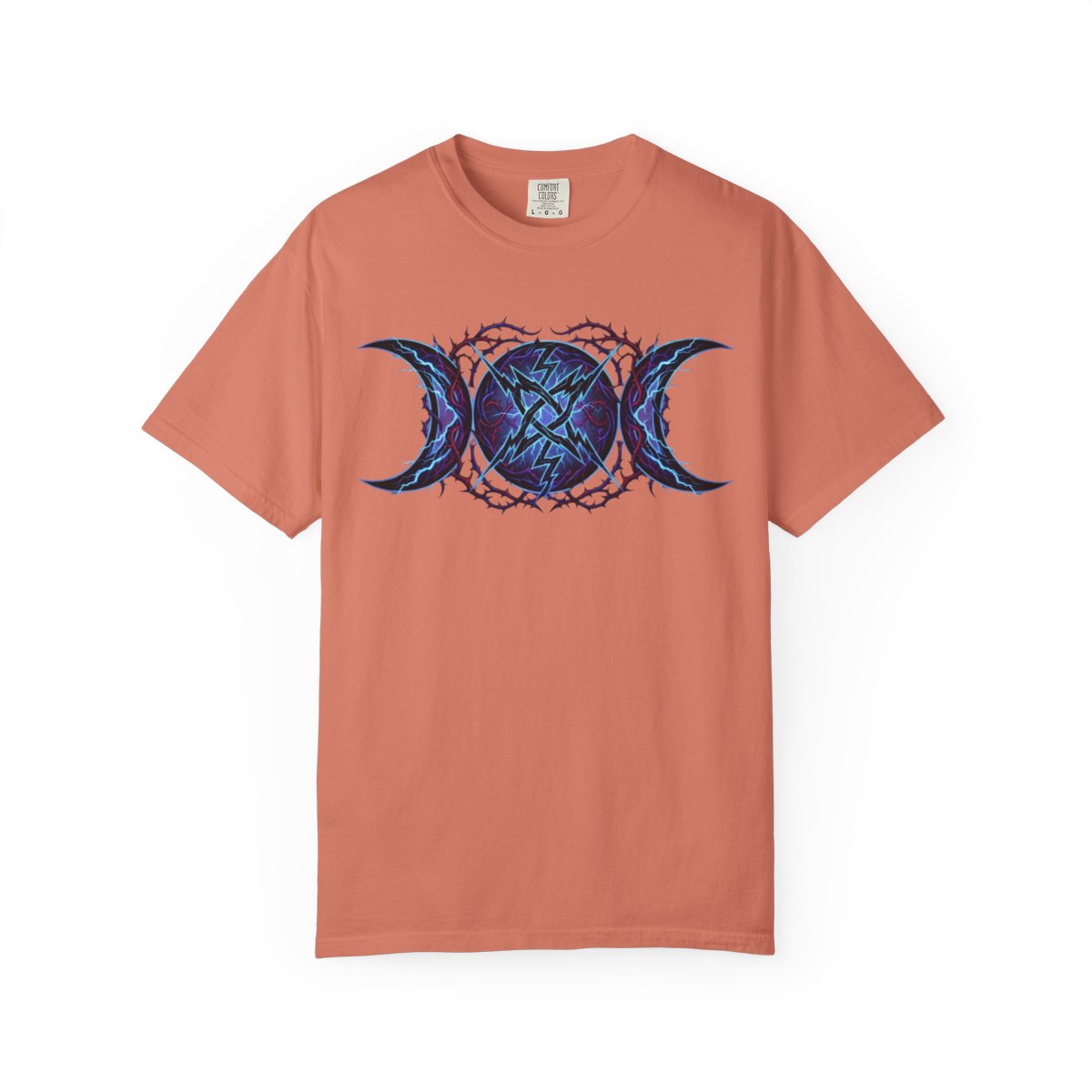 Color: Terracotta | Triple Goddess Tempest Unisex Garment-Dyed Tee