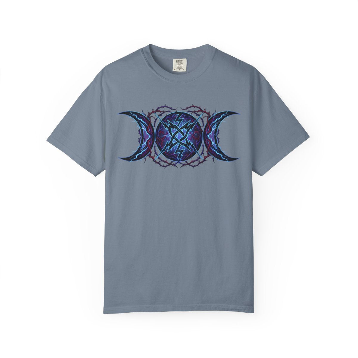 Color: Blue Jean | Triple Goddess Tempest Unisex Garment-Dyed Tee