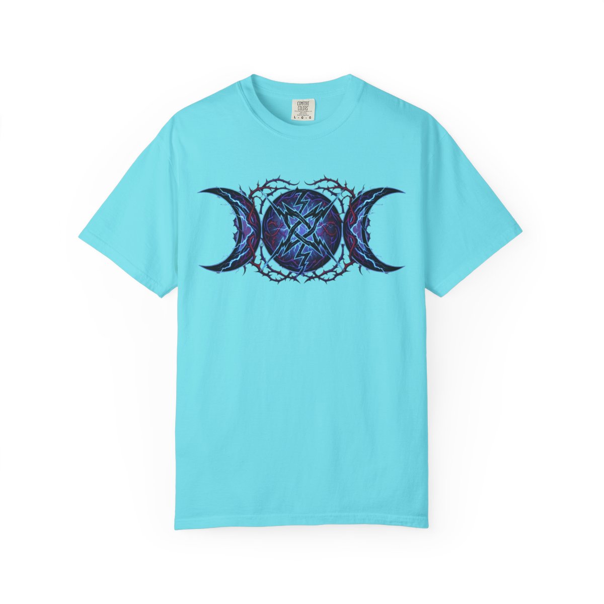 Color: Lagoon Blue | Triple Goddess Tempest Unisex Garment-Dyed Tee
