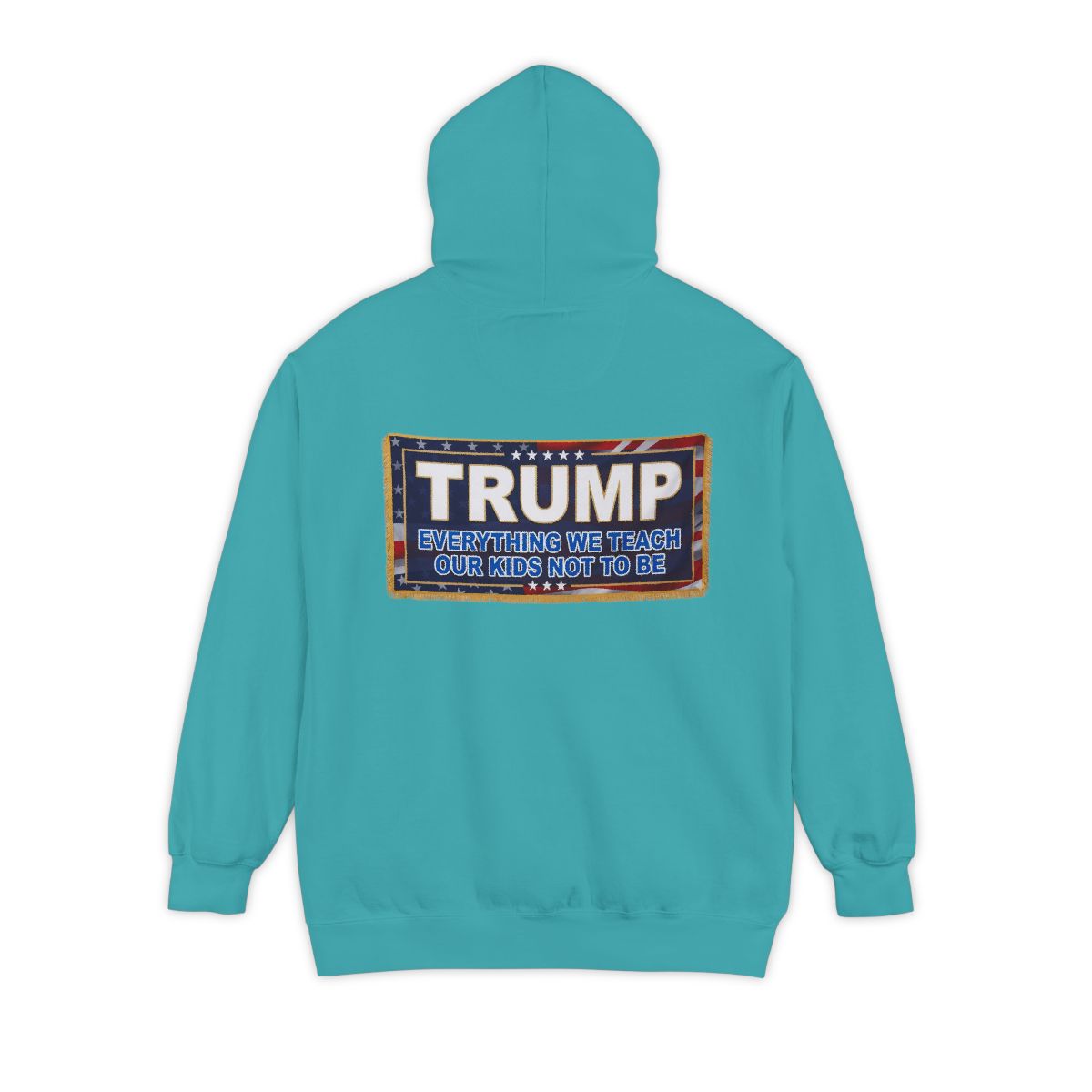 Color: Seafoam | Trump Teach Our Kids Garment-Dyed Hoodie