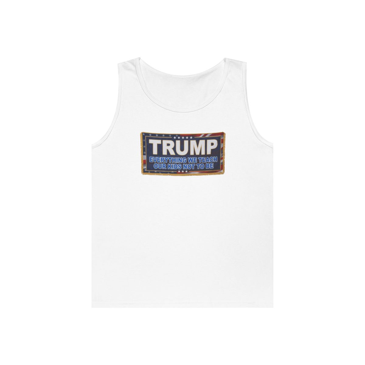 Color: White | Trump Teach Our Kids Tank Top