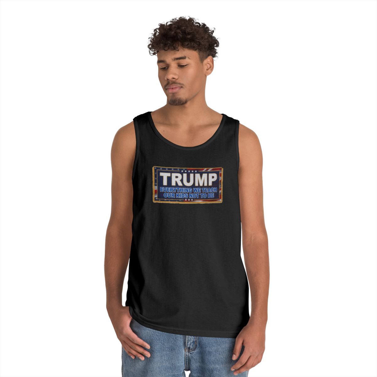 Color: Black | Trump Teach Our Kids Tank Top