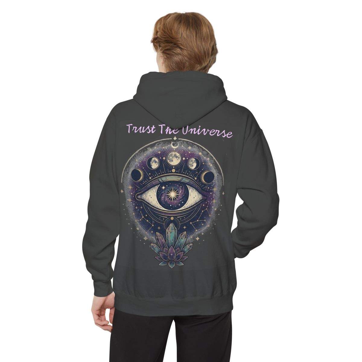 Color: Pepper | Trust the Universe Garment-Dyed Hoodie