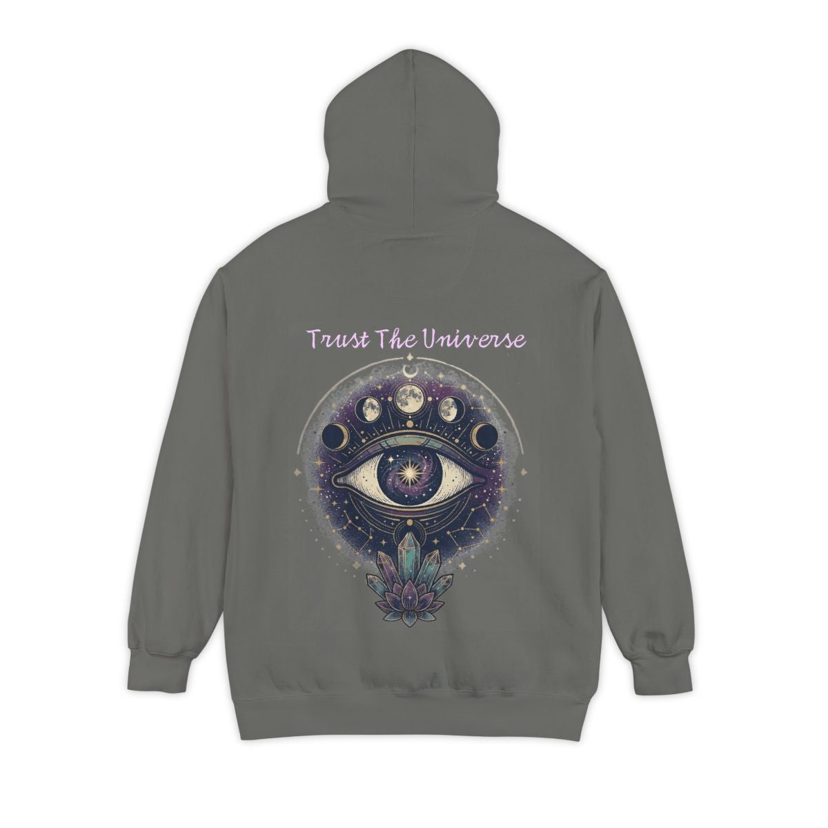 Color: Grey | Trust the Universe Garment-Dyed Hoodie
