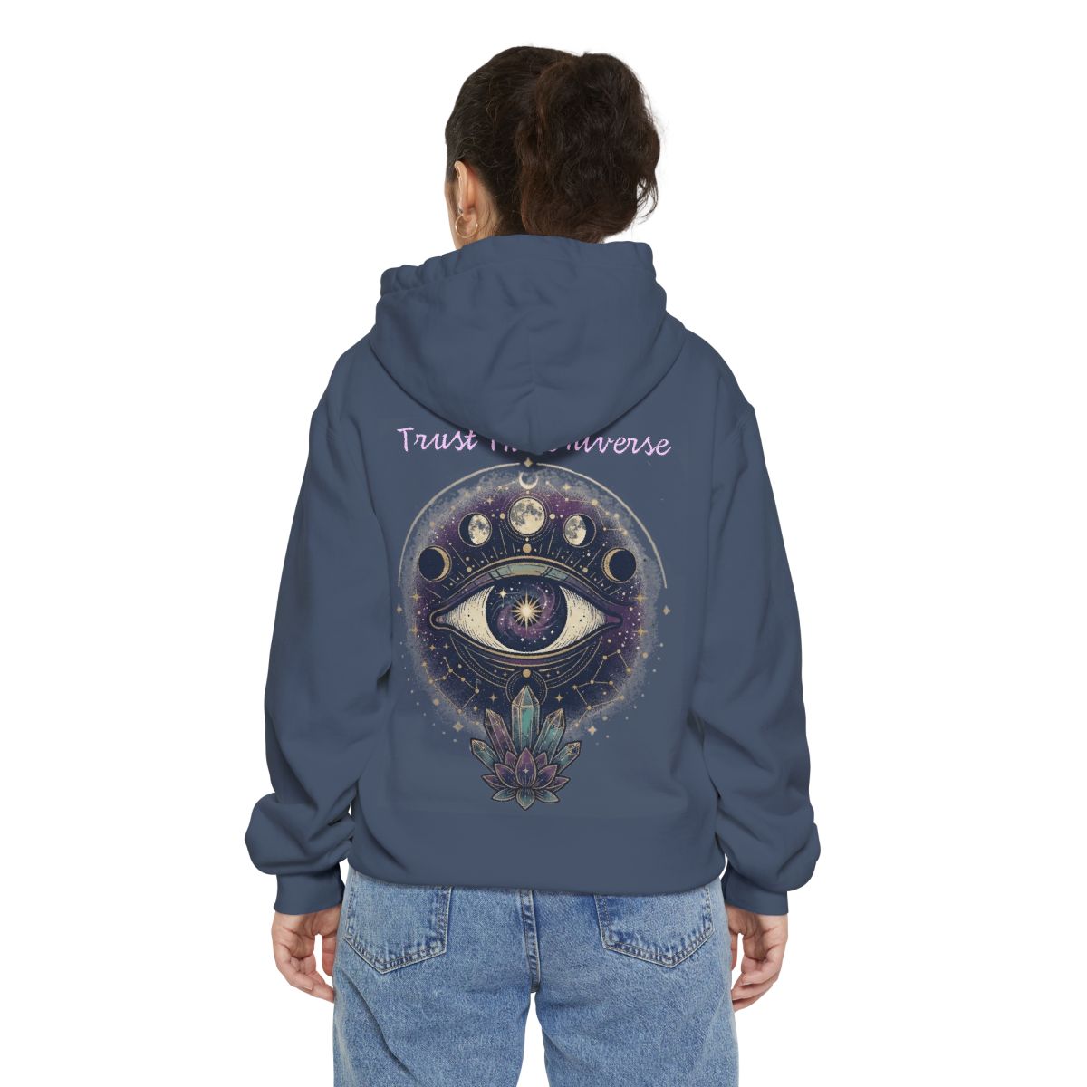 Color: Denim | Trust the Universe Garment-Dyed Hoodie