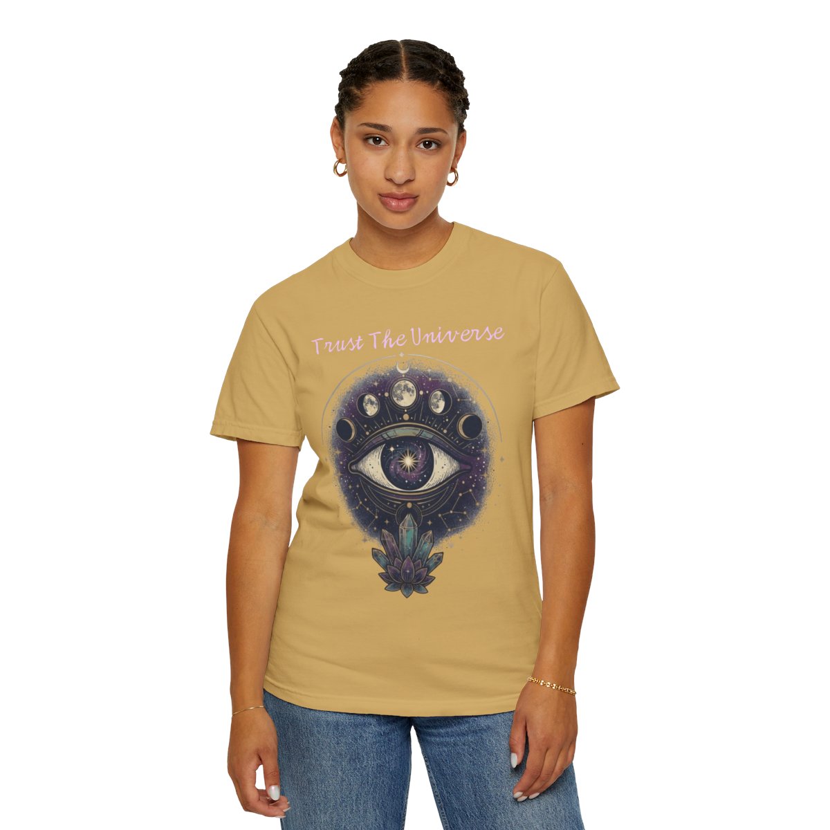 Color: Mustard | Trust the Universe Unisex Garment-Dyed Tee