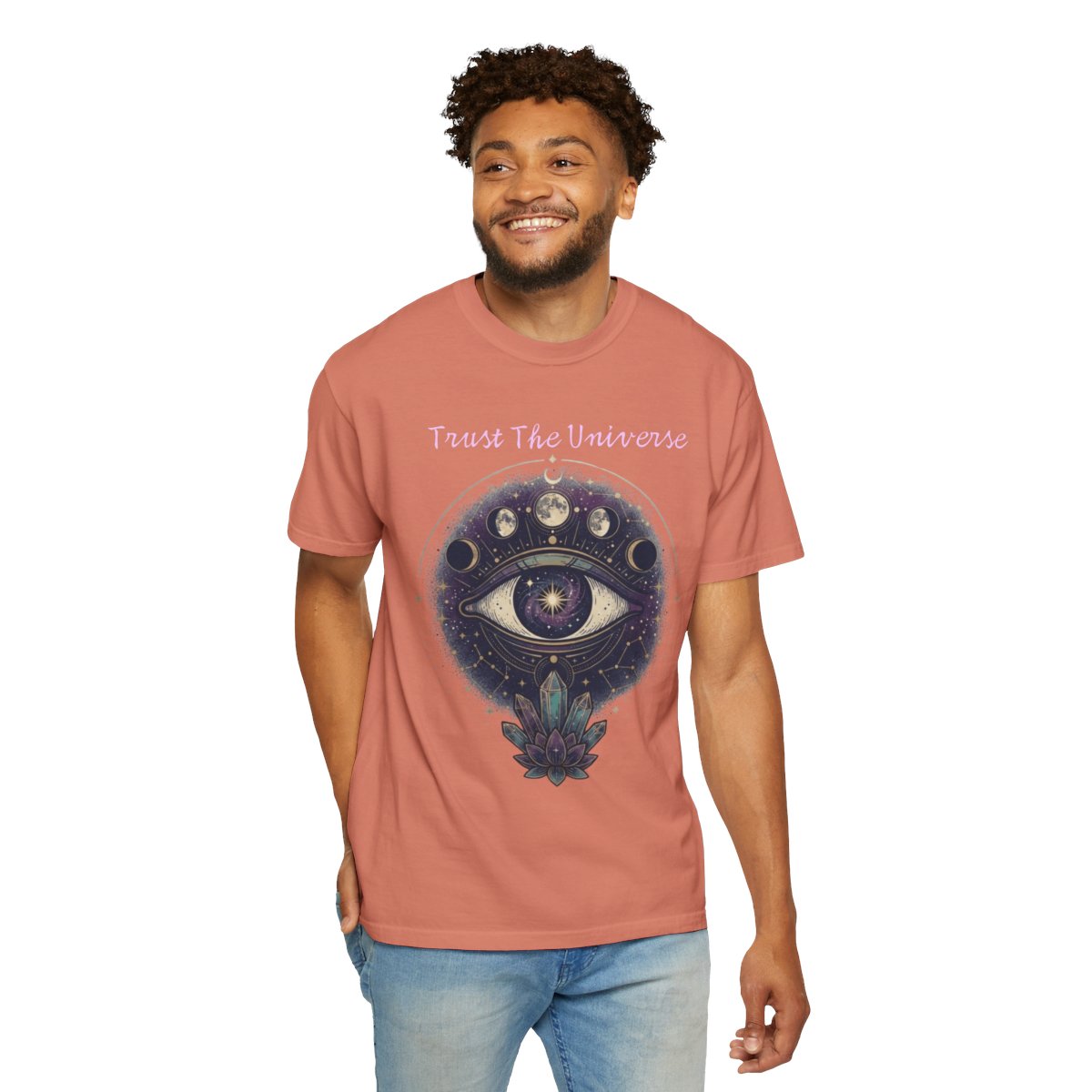 Color: Terracotta | Trust the Universe Unisex Garment-Dyed Tee