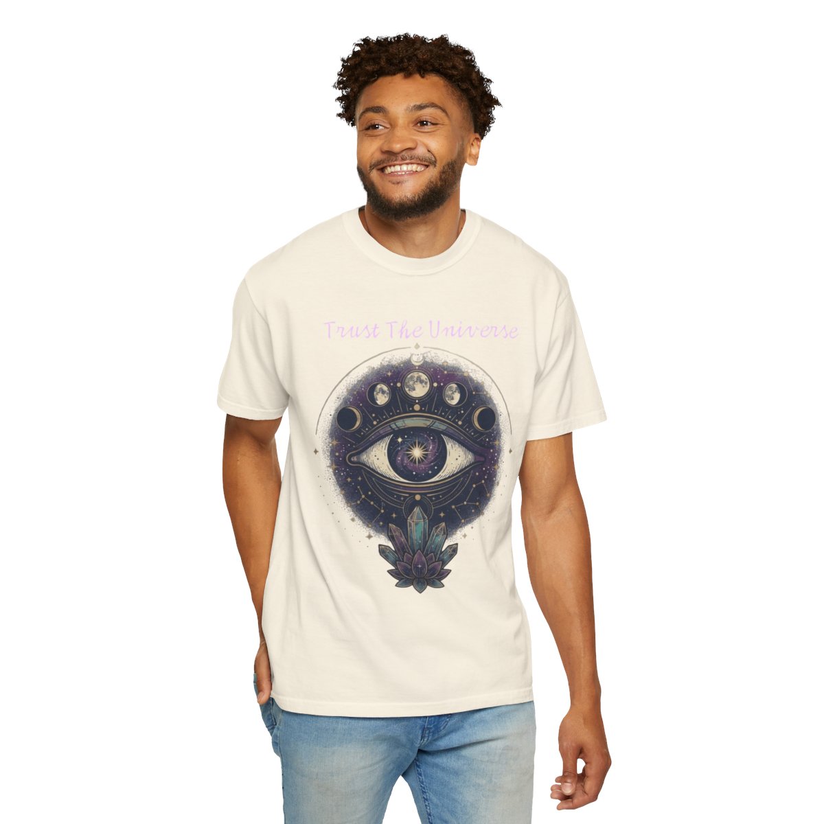 Color: Ivory | Trust the Universe Unisex Garment-Dyed Tee