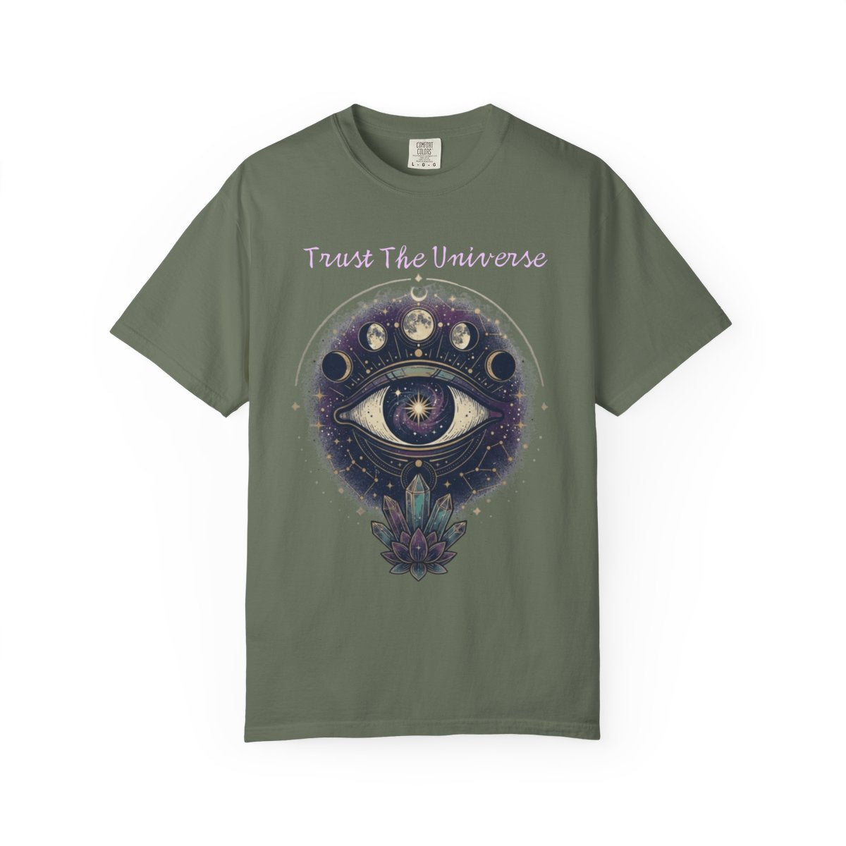 Color: Moss | Trust the Universe Unisex Garment-Dyed Tee
