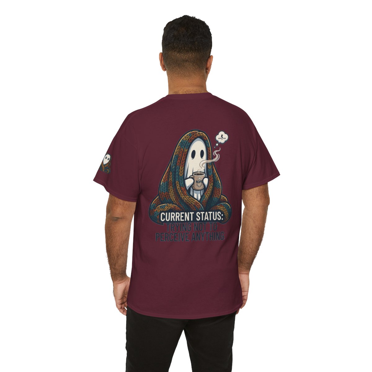 Color: Maroon | Trying Not To Perceive Anything Premium Graphic Tee