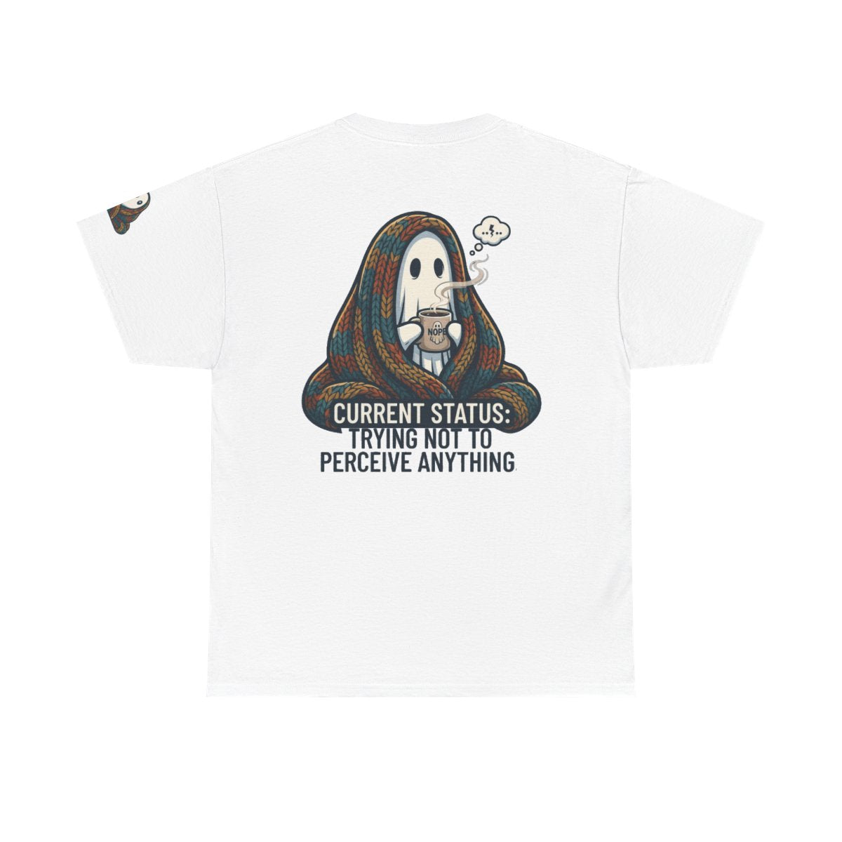 Color: White | Trying Not To Perceive Anything Premium Graphic Tee