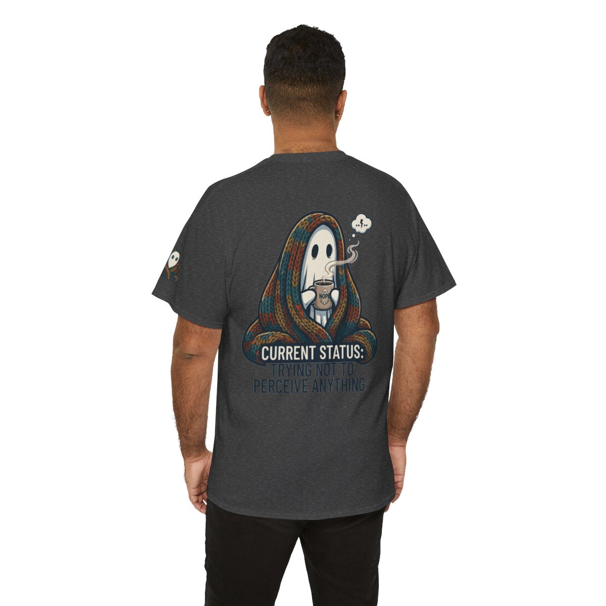 Color: Dark Heather | Trying Not To Perceive Anything Premium Graphic Tee
