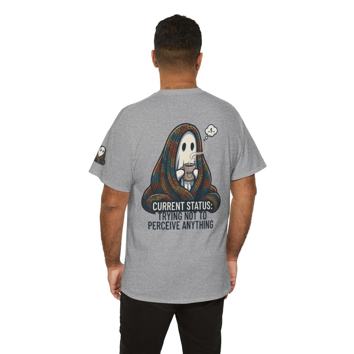 Color: Sport Grey | Trying Not To Perceive Anything Premium Graphic Tee