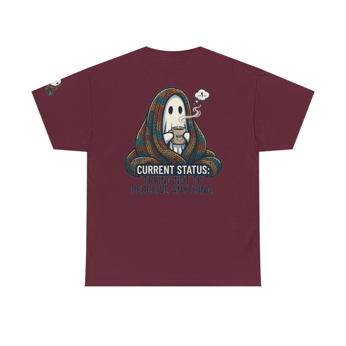 Color: Maroon | Trying Not To Perceive Anything Premium Graphic Tee