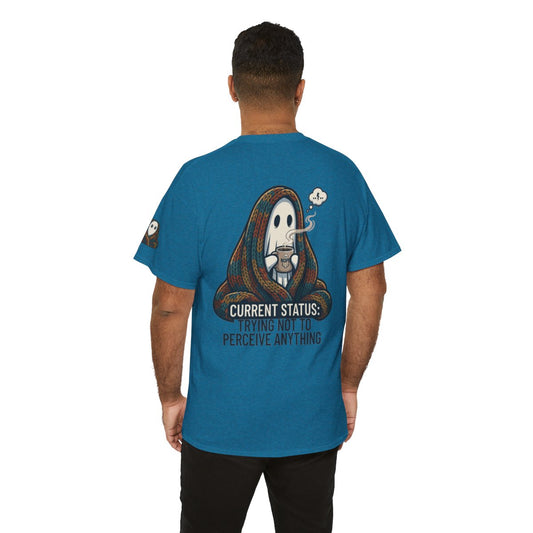 Color: Antique Sapphire | Trying Not To Perceive Anything Premium Graphic Tee