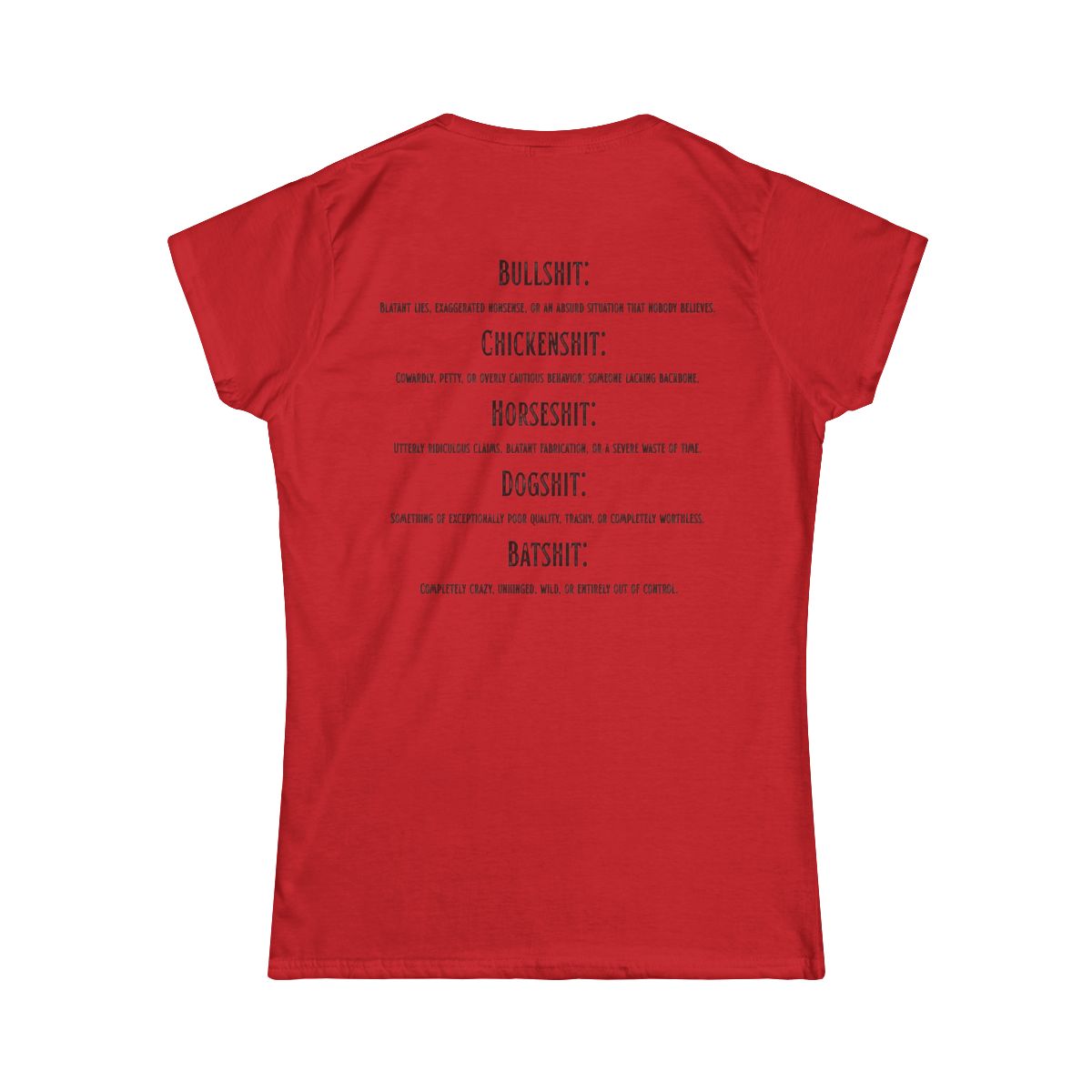 Color: Red | Types of Shit Women's Tee