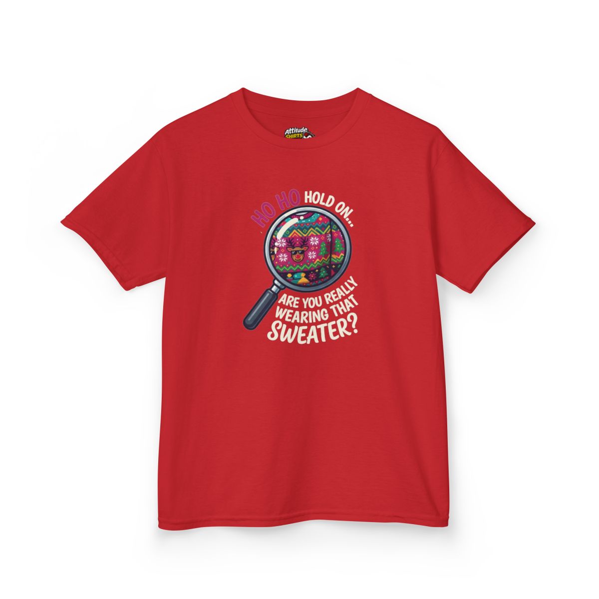 Color: Red | Ugly Sweater Kids Tee