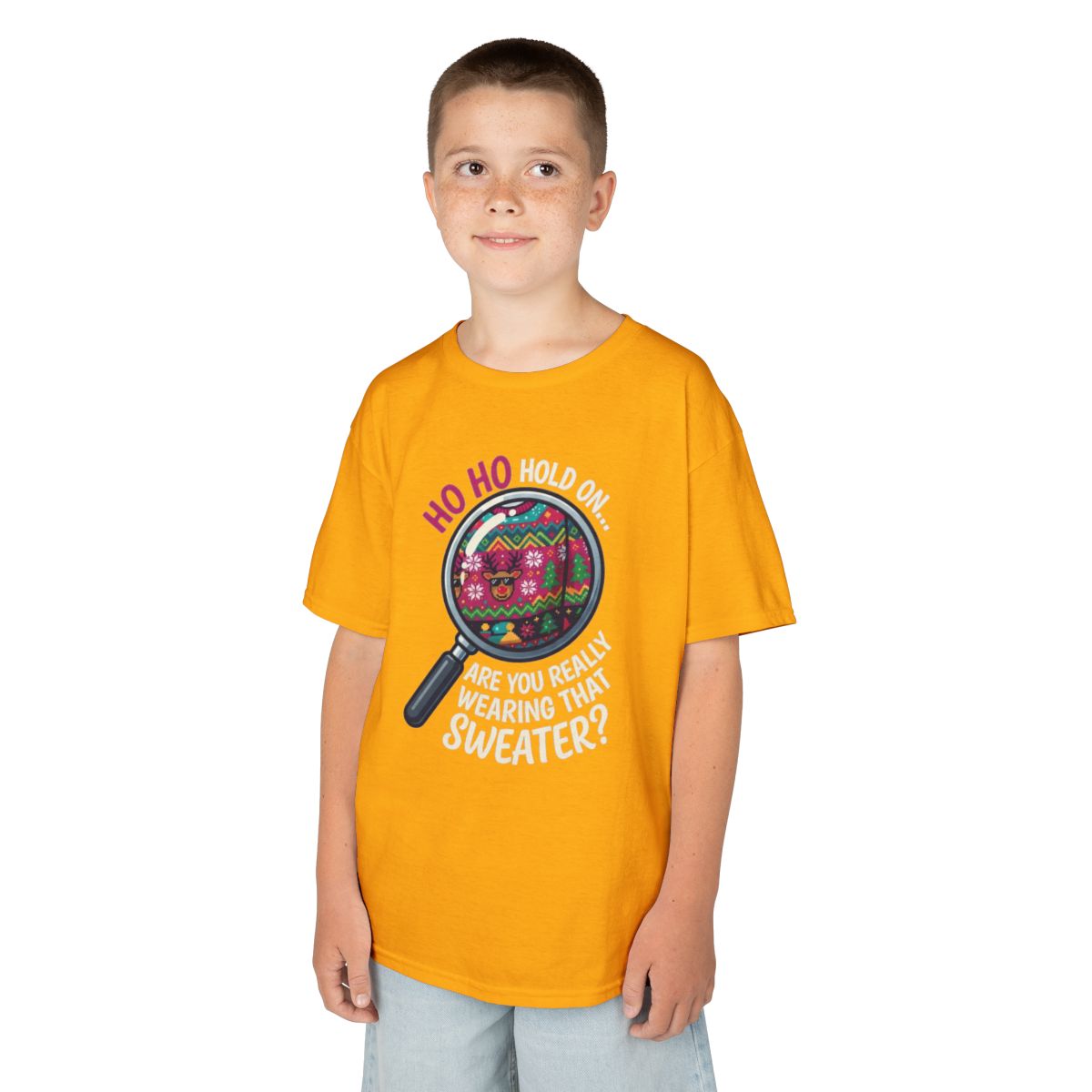 Color: Gold | Ugly Sweater Kids Tee