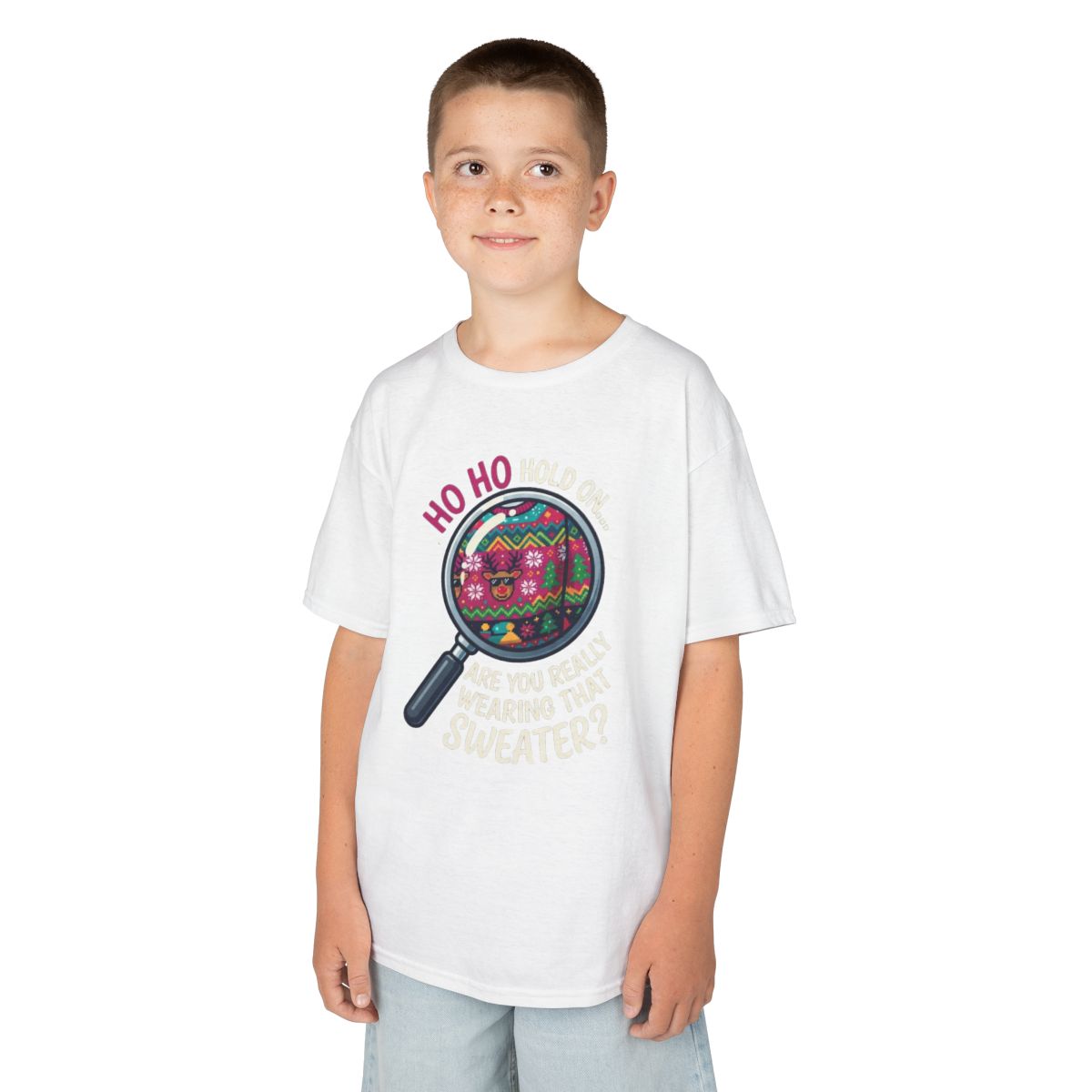 Color: White | Ugly Sweater Kids Tee