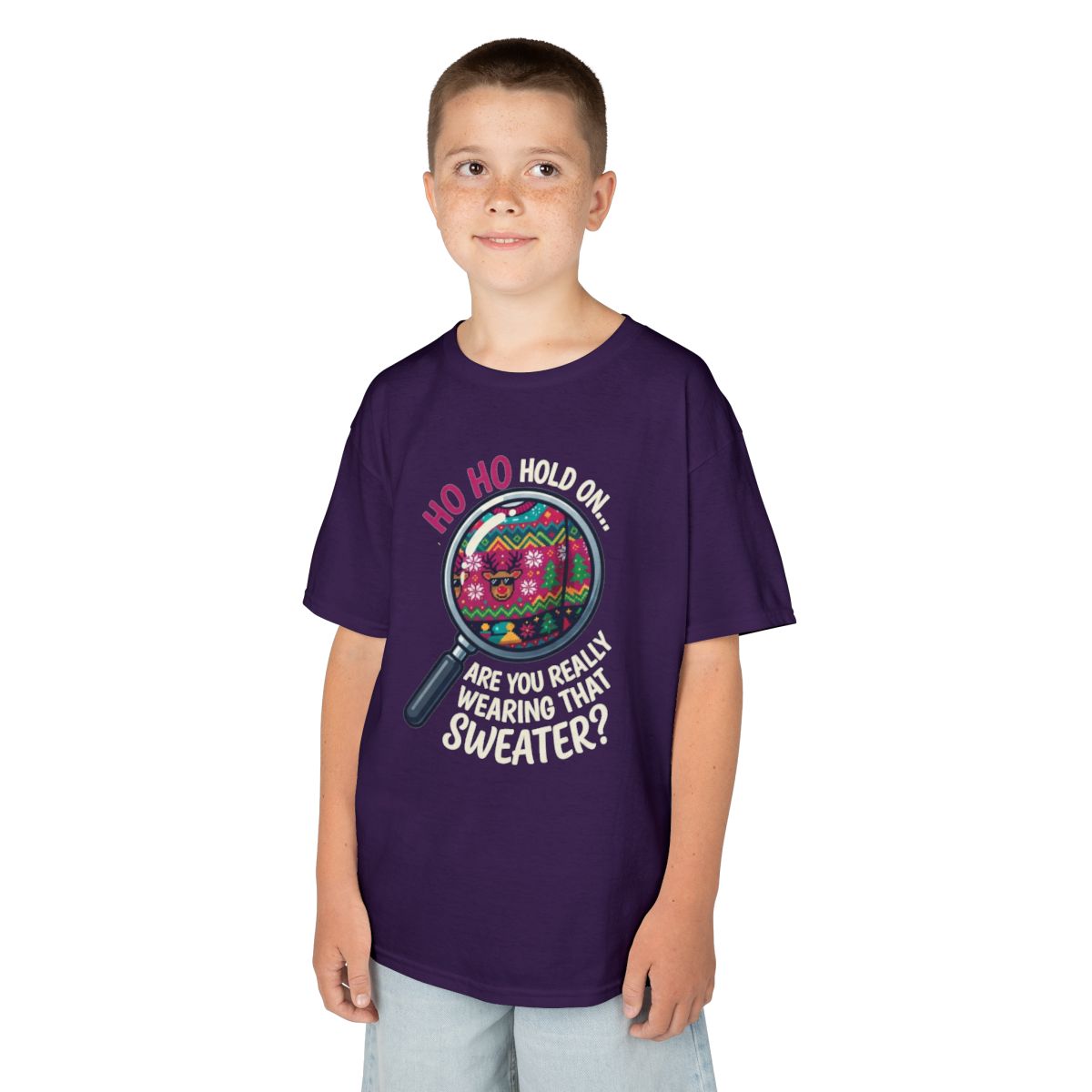 Color: Purple | Ugly Sweater Kids Tee