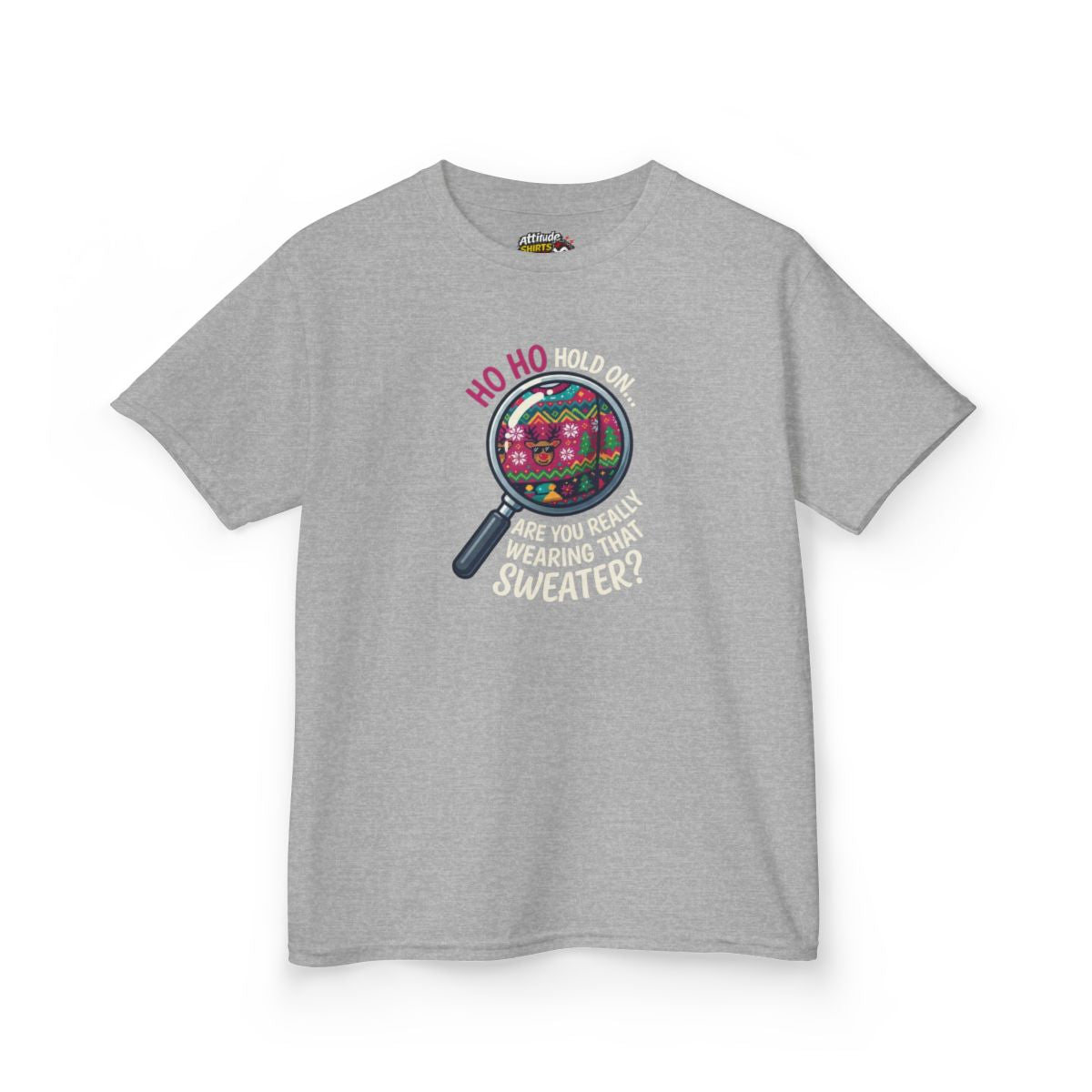 Color: Sport Grey | Ugly Sweater Kids Tee
