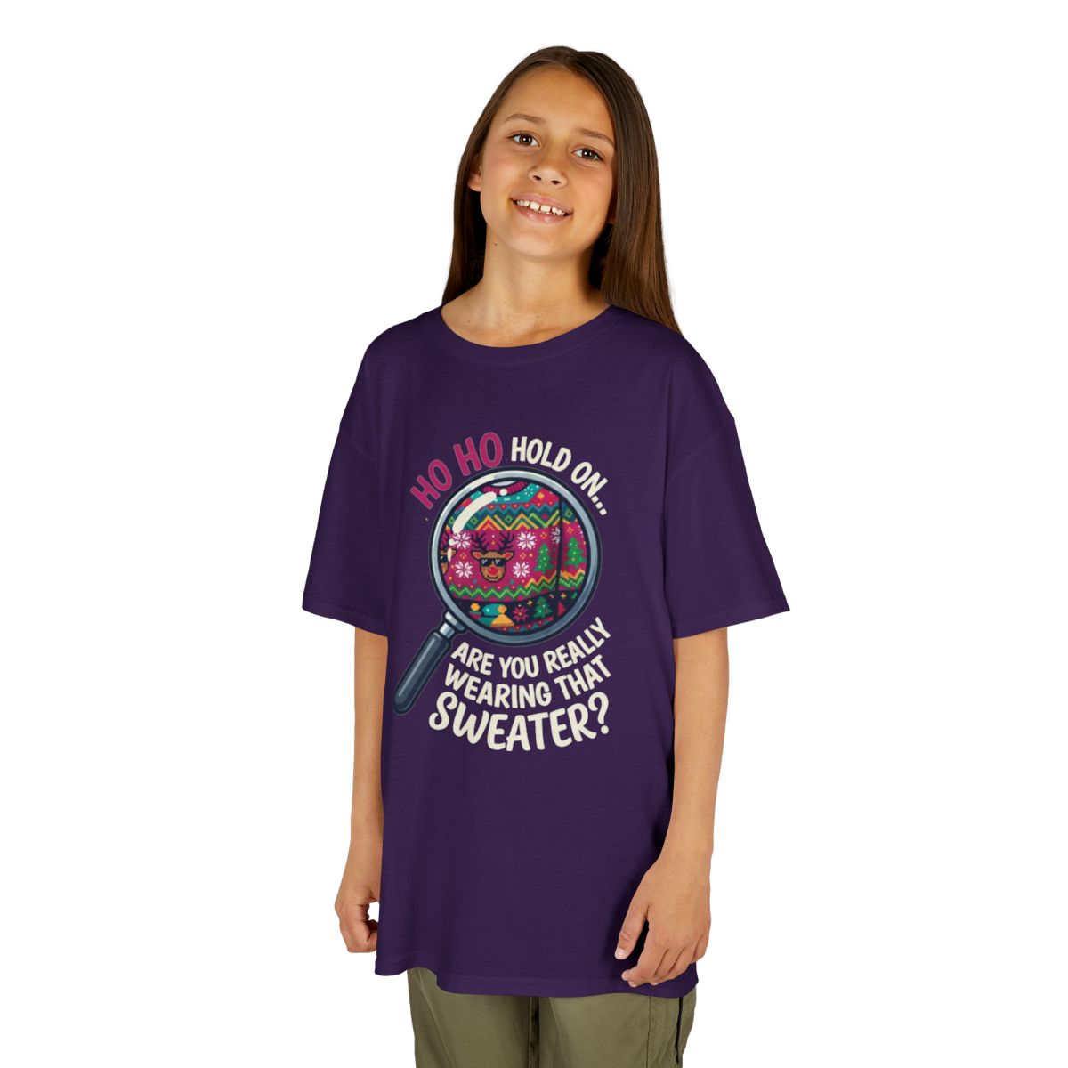 Color: Purple | Ugly Sweater Kids Tee