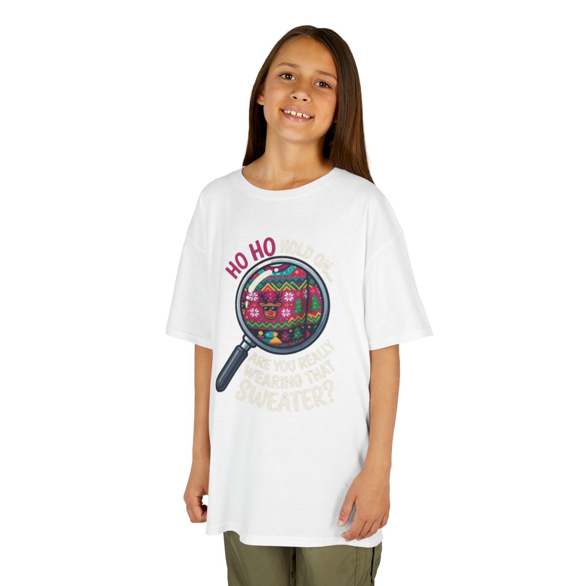 Color: White | Ugly Sweater Kids Tee