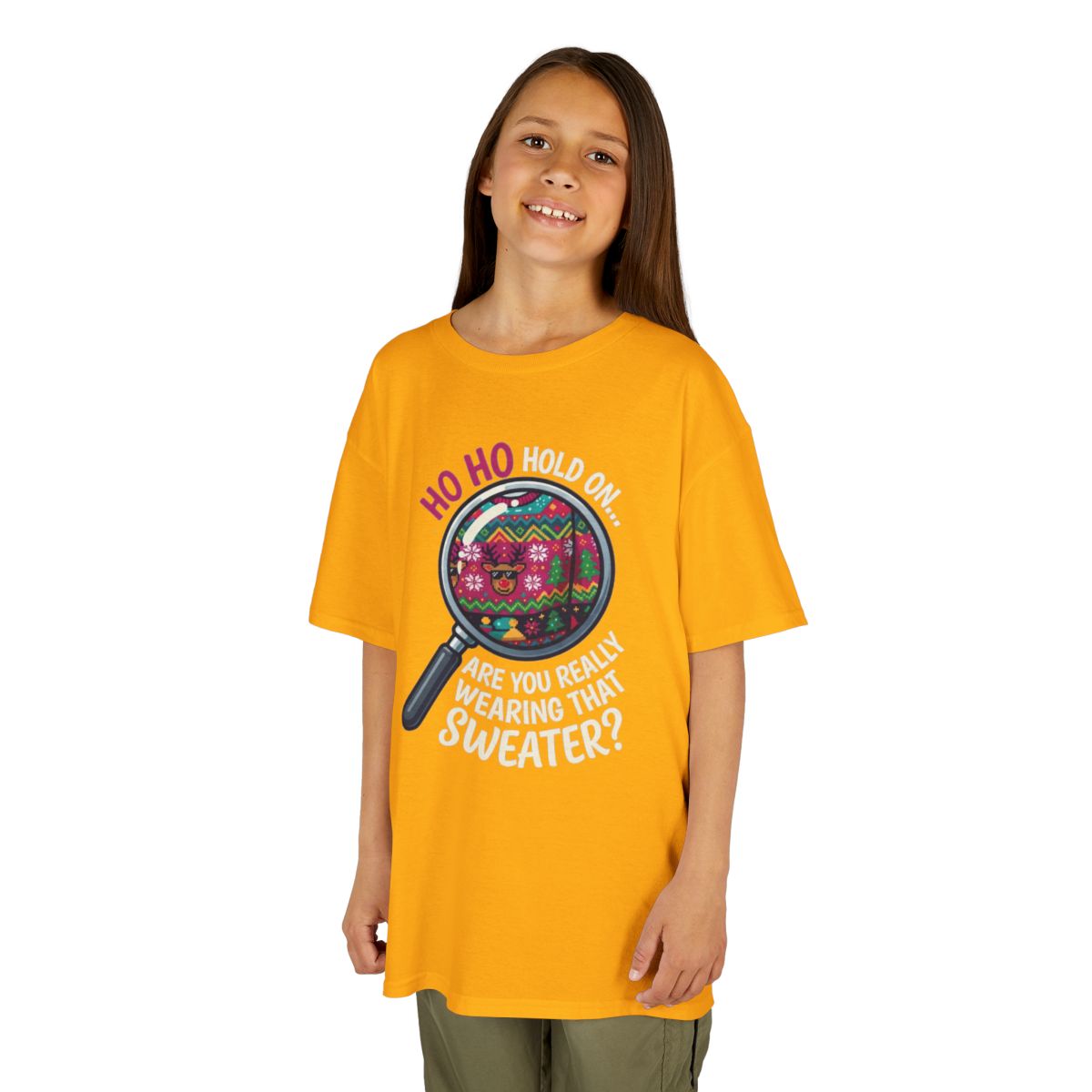 Color: Gold | Ugly Sweater Kids Tee